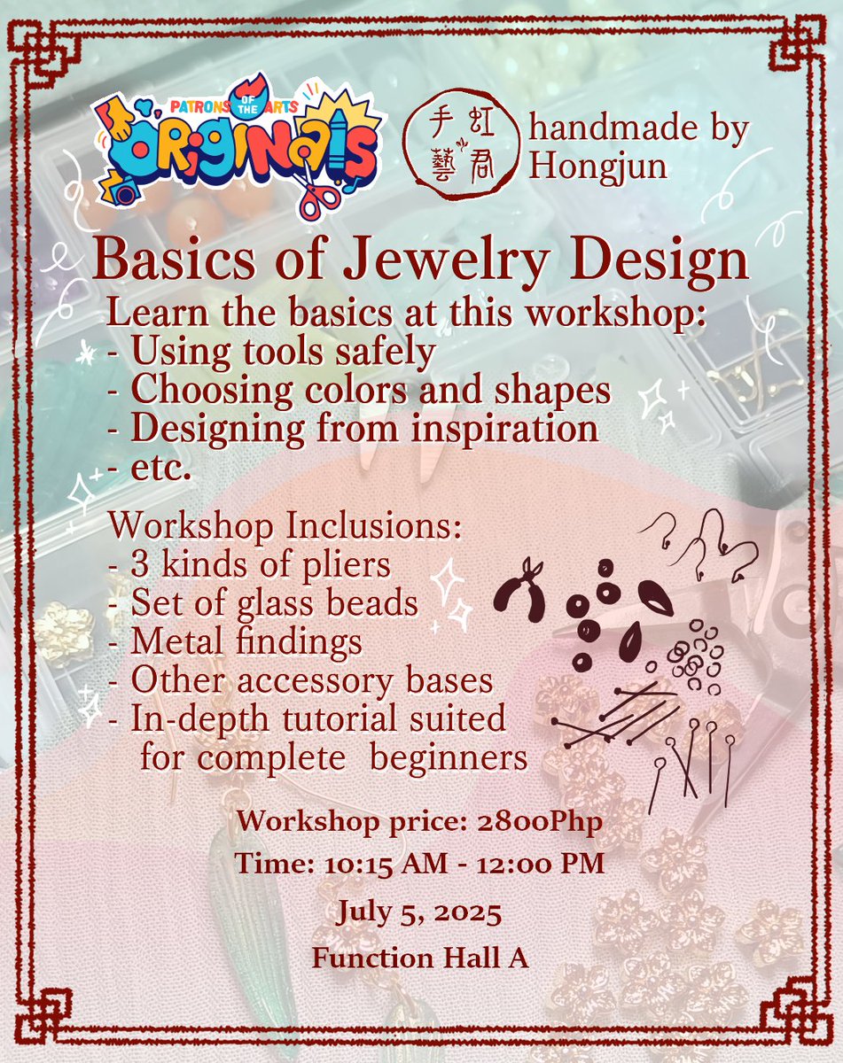 Hope to see you guys there!! note that if you buy a workshop ticket that automatically gives you entrance to the event (⁠ ⁠◜⁠‿⁠◝⁠ ⁠)⁠♡
patronsofthearts.helixpay.ph/products/jewel…