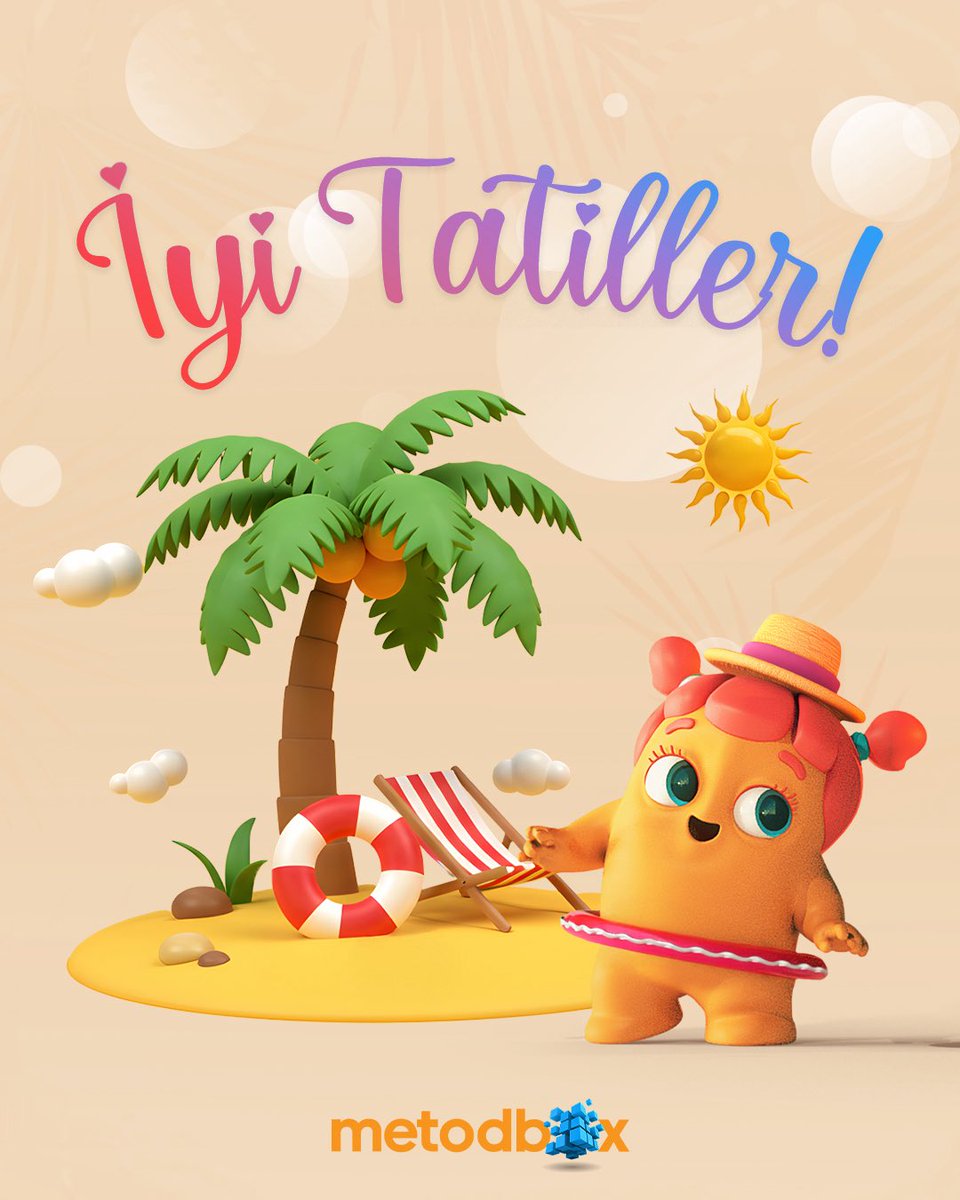 🎉 Karneler alındı, dersler tamam! 
Şimdi dinlenme, eğlenme ve bol bol güneşlenme zamanı! ☀️ 
Metodbox ailesi olarak herkese iyi tatiller! 🏖️🌈

#metodbox #yaztatili