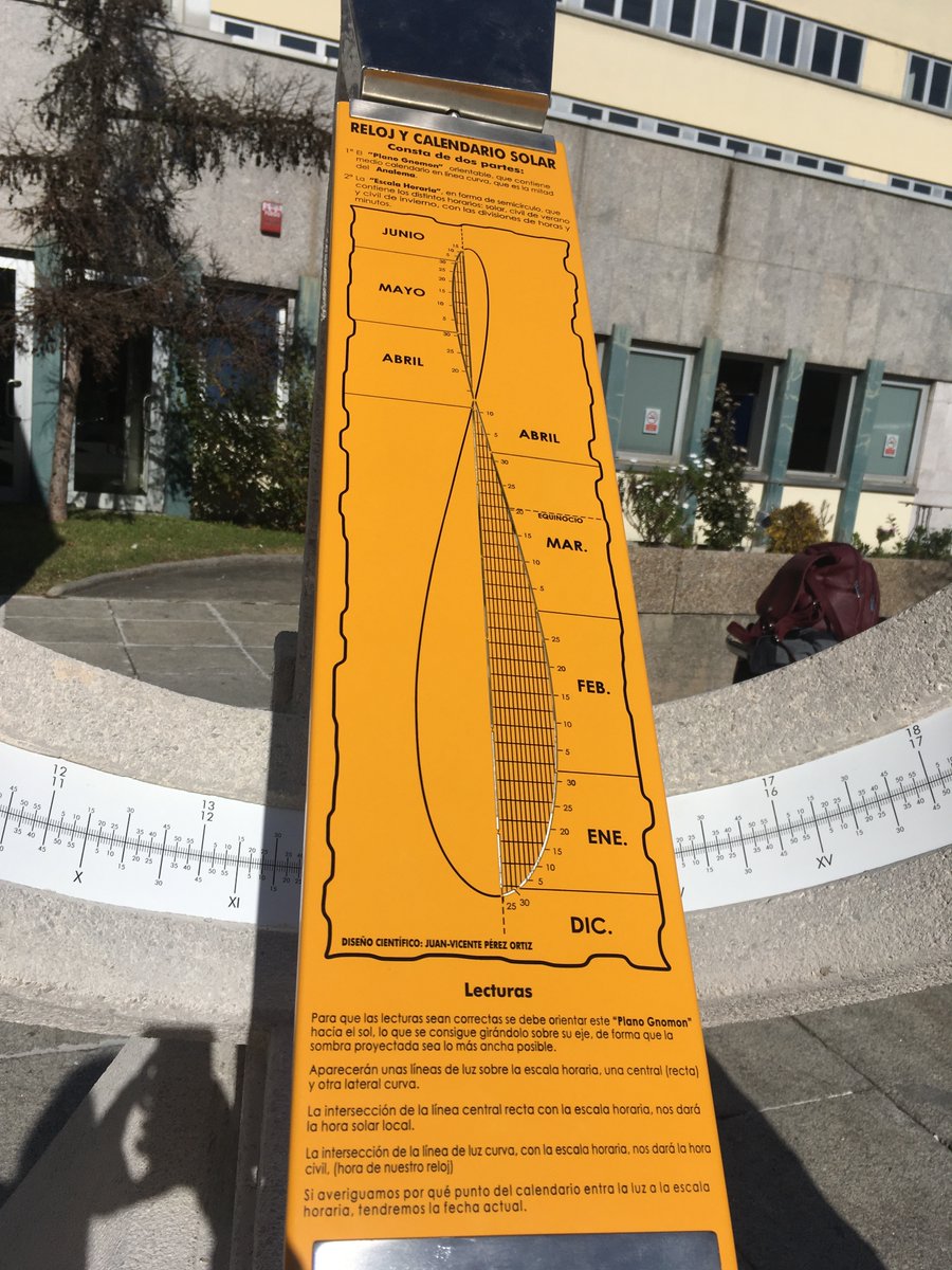 Acompáñanos hoy al cambio del gnomon del reloj solar para pasar al horario de verano: 13:30 horas.