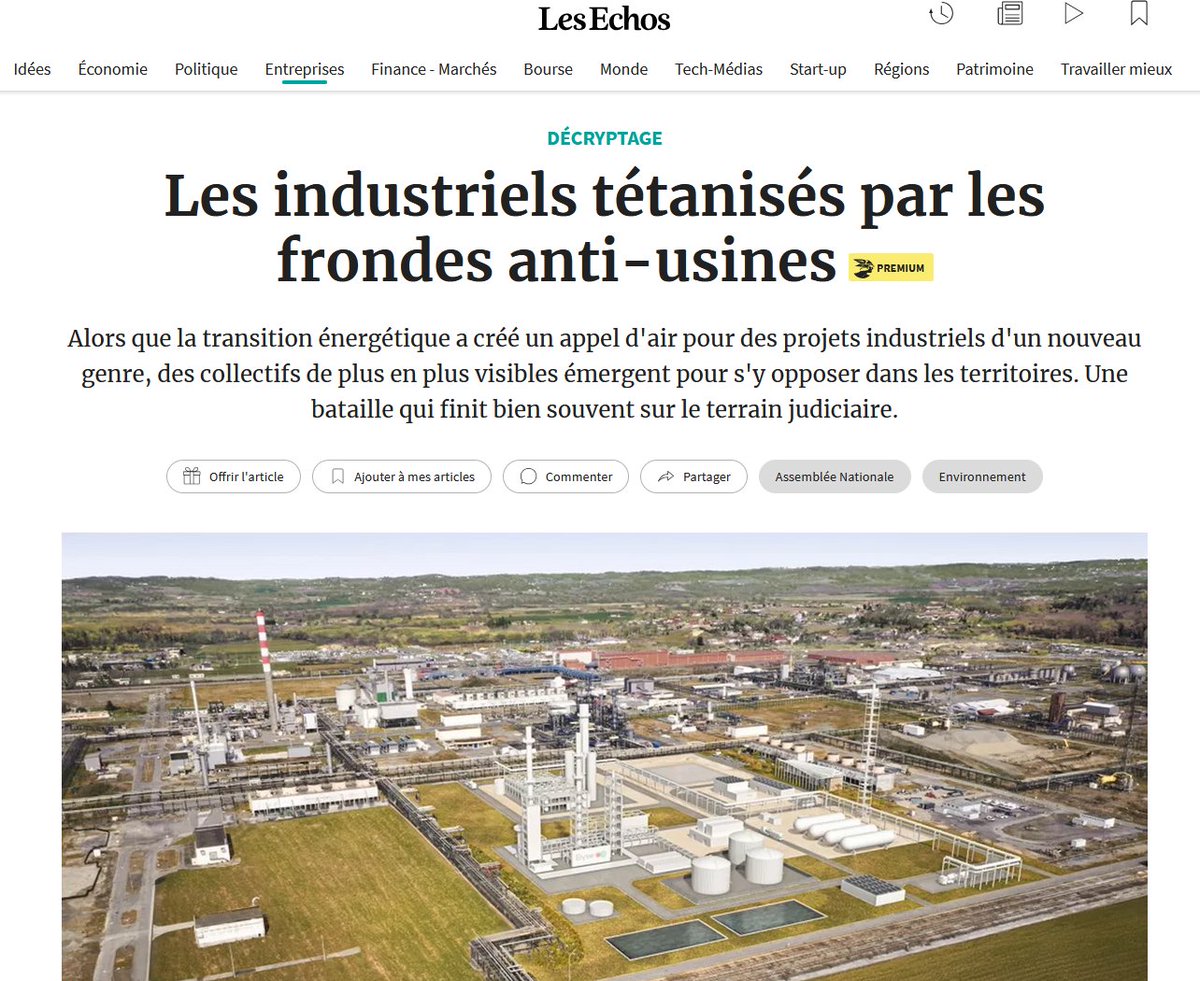 Pendant ce temps, l'industrie 🇫🇷 vient de passer sous la barre des 10% du PIB.

Pourtant la solution est connue : 
1. baisse des dépenses publiques (afuera massif) pour baisser impôts de production et charges salariales et revenir dans la moyenne 🇪🇺
2. simplification drastique
