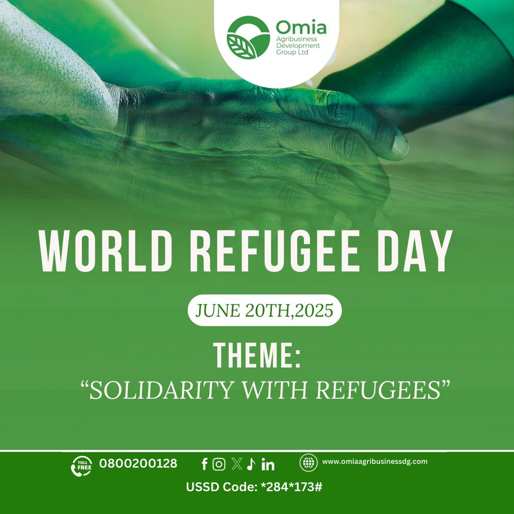 Today,we join the rest of the World to Stand in Solidarity with millions of refugees,honoring their strength&amp;courage.
On this #WorldRefugeeDay,we reaffirm our commitment to empowering them with the skills and knowledge to produce their own food.
#WorldRefugeeDay #FarmersFirst