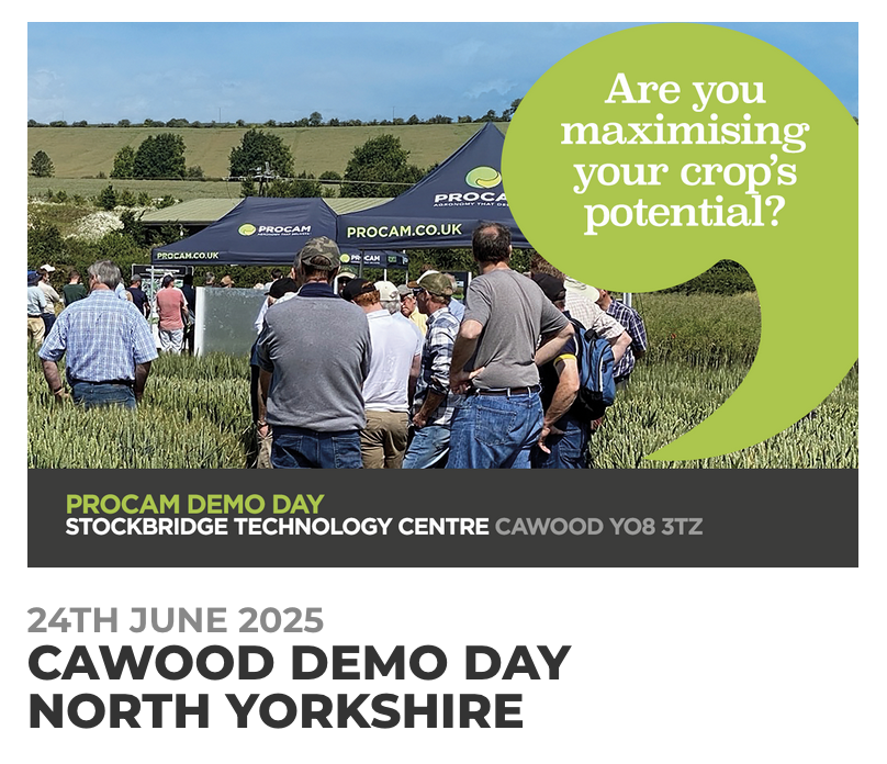 ProCam UK (@procamuk) on Twitter photo It's not too late to book the northern Variety and Crop Production Technology Event @ the Stockbridge Technology Centre, Cawood, 24th June 2025.
Don't miss a free tour, valuable advice and more from our ProCam agronomy experts. 
More info & to book: bit.ly/3TqXh3I It's not too late to book the northern Variety and Crop Production Technology Event @ the Stockbridge Technology Centre, Cawood, 24th June 2025.
Don't miss a free tour, valuable advice and more from our ProCam agronomy experts. 
More info & to book: bit.ly/3TqXh3I