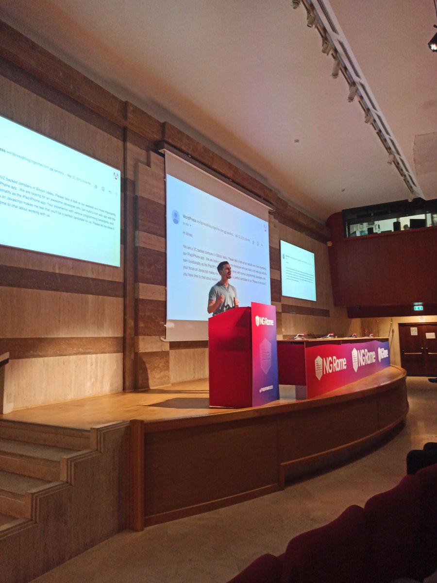NGRomeConf | JUNE 19,20 2025 - Rome (@ngromeconf) on Twitter photo Let's start! <a href="/mgechev/">Minko Gechev</a> on stage! Talking about the state and the future of @Angular! ✨ Let's start! <a href="/mgechev/">Minko Gechev</a> on stage! Talking about the state and the future of @Angular! ✨