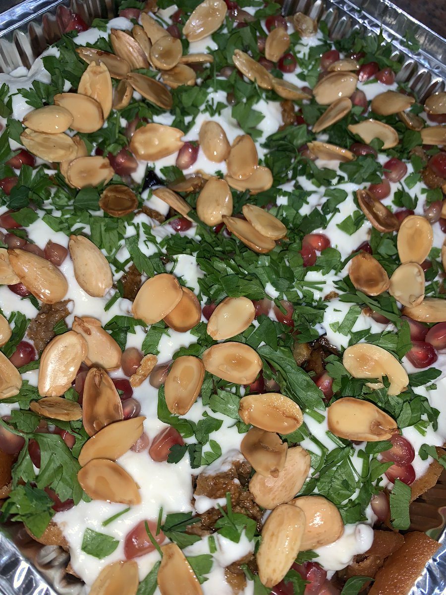 فته الباذنجان وجمالها من ايد جدتي فطميتو 😋😋😋😋❤️