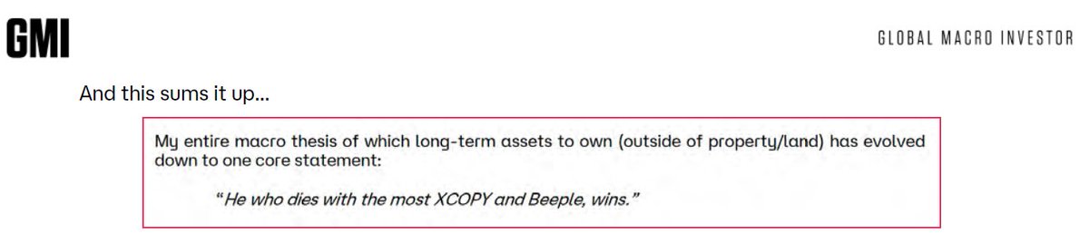 Words of wisdom from our doomed member <a href="/RaoulGMI/">Raoul Pal</a> (June 2025 GMI Report) who started building his XCOPY collection when not many were paying attention.

“The apex of all cultural art is XCOPY (and Punks)” 👇💀