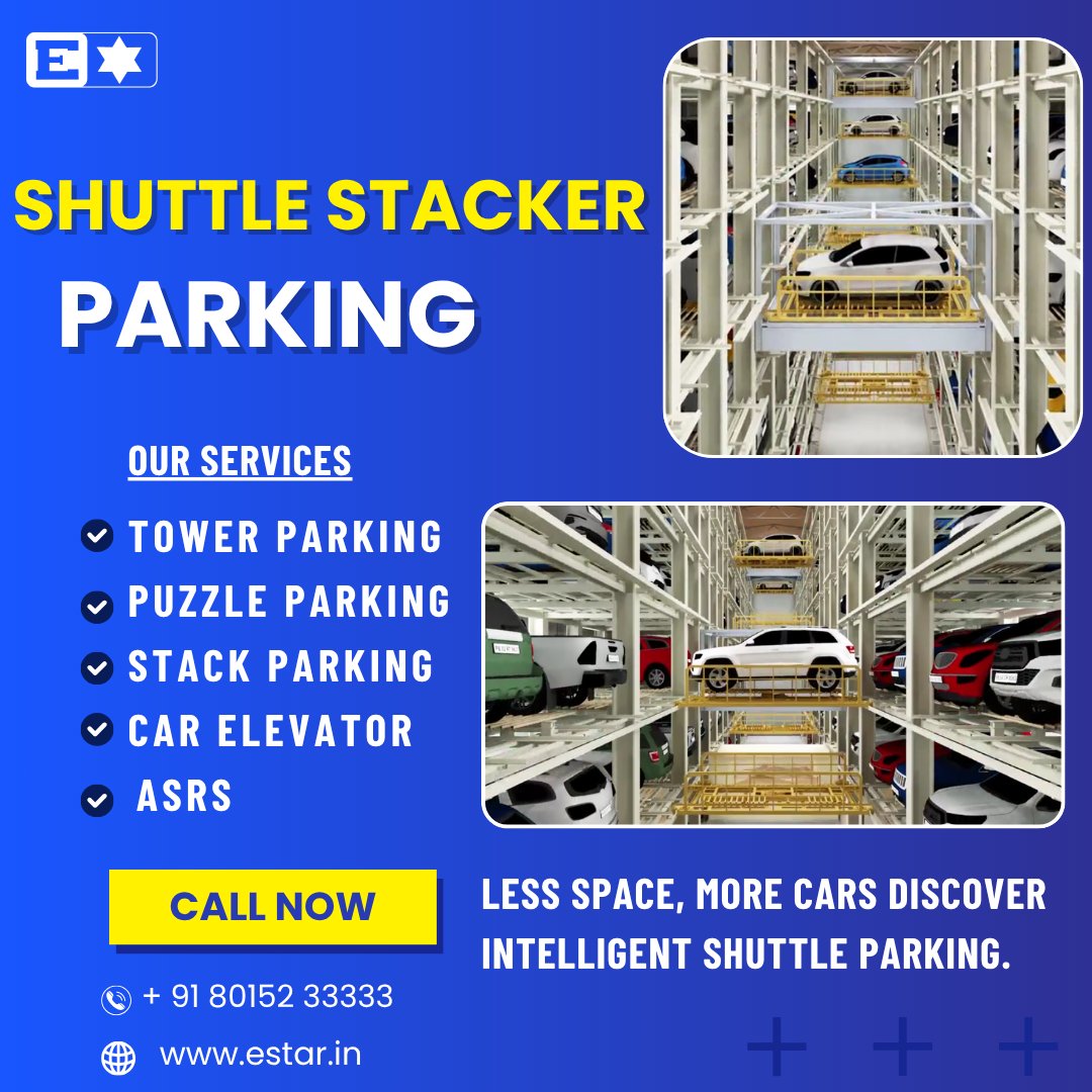 EstarEngineers's tweet image. Less Space, More Cars - 𝐄 𝐒𝐓𝐀𝐑’𝐬 𝐒𝐡𝐮𝐭𝐭𝐥𝐞 𝐒𝐭𝐚𝐜𝐤𝐞𝐫 𝐏𝐚𝐫𝐤𝐢𝐧𝐠 𝐒𝐲𝐬𝐭𝐞𝐦
Contact: +𝟗𝟏 𝟖𝟎𝟏𝟓𝟐 𝟑𝟑𝟑𝟑𝟑
Visit: estar.in
#ShuttleParking #StackerParking #SmartParkingSolutions #EStarEngineers #LessSpaceMoreCars  #ShuttleStackerSystem