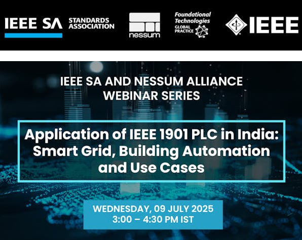 nessum_alliance's tweet photo. IEEE SA and Nessum Alliance Webinar Series is Upcoming!
๐
Date: July 9, 2025
๐ Time: 15:00 - 16:30 IST, 11:30 - 13:00 CET, 18:30 - 20:00 JST
๐ Register now: https://t.co/2S5fRQZ4mr
#IEEEStandardsAssociation #NessumAlliance #IEEE1901 #PowerlineCommunication #SmartGrid #India https://t.co/qFQpprfcer
