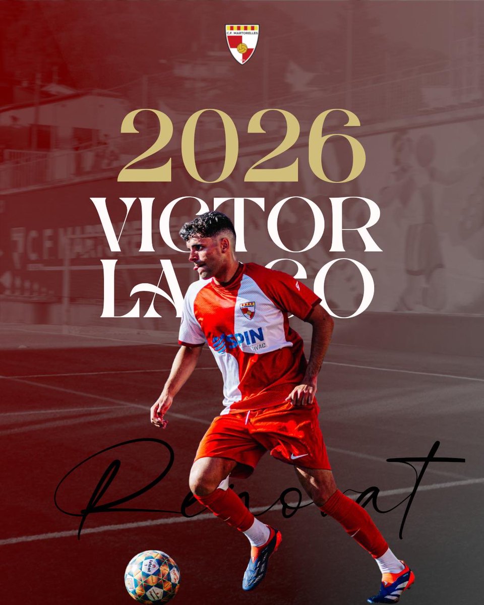 CF Martorelles (@cfmartorelles) on Twitter photo ✍️  Victor Largo i Martorelles continuaran junts una temporada més.
Visió de joc i intel·ligència pel nostre atac, continuarem gaudint del futbol de Victor Largo un any més.
Sort i éxits ! 🔴⚪️ ✍️  Victor Largo i Martorelles continuaran junts una temporada més.
Visió de joc i intel·ligència pel nostre atac, continuarem gaudint del futbol de Victor Largo un any més.
Sort i éxits ! 🔴⚪️