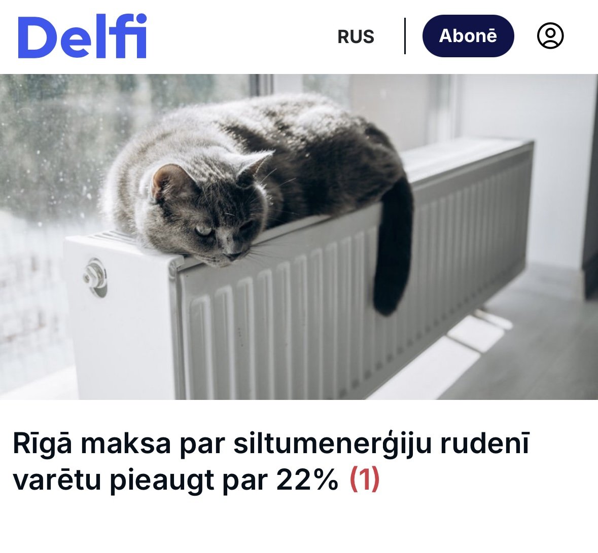 Andris Kulbergs (Apvienotais Saraksts) 🇺🇦🇱🇻 (@andriskulbergs) on Twitter photo Nu ko, vai tad es visus nebrīdināju, ka <a href="/RigasSiltums/">Rīgas Siltums</a> dramatiski palielinās Rīgas siltuma tarifus uzreiz pēc vēlēšanām?
Tagad, jau tā smagi sadārdzinātā 74 €/MWh tarifa vietā, jūs maksāsiet 90.15 € /MWh +22%
Tas viss ir dēļ smagi neefektīvā, mērķtiecīgi dažu šķeldas katlumājas Nu ko, vai tad es visus nebrīdināju, ka <a href="/RigasSiltums/">Rīgas Siltums</a> dramatiski palielinās Rīgas siltuma tarifus uzreiz pēc vēlēšanām?
Tagad, jau tā smagi sadārdzinātā 74 €/MWh tarifa vietā, jūs maksāsiet 90.15 € /MWh +22%
Tas viss ir dēļ smagi neefektīvā, mērķtiecīgi dažu šķeldas katlumājas