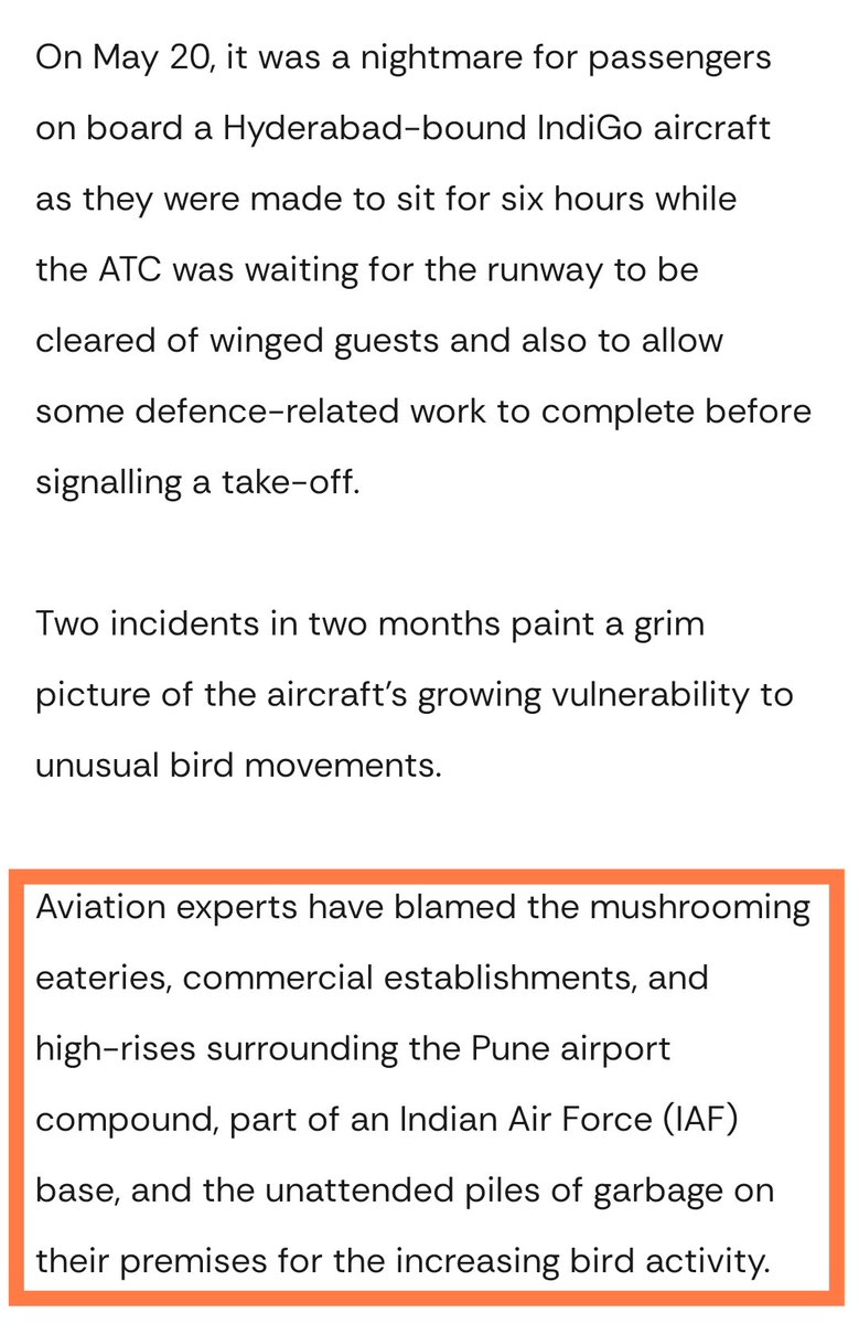 Surajya Abhiyan (@surajyacampaign) on Twitter photo 🚨 Centre notifies l Violator deny 🚨
📌 #AircraftRule91 violations now surface at #Pune !
<a href="/timesofindia/">The Times Of India</a> reports : "These bird-related incidents might not be happening due to construction activities but because of improper garbage management by the establishments in and around 🚨 Centre notifies l Violator deny 🚨
📌 #AircraftRule91 violations now surface at #Pune !
<a href="/timesofindia/">The Times Of India</a> reports : "These bird-related incidents might not be happening due to construction activities but because of improper garbage management by the establishments in and around