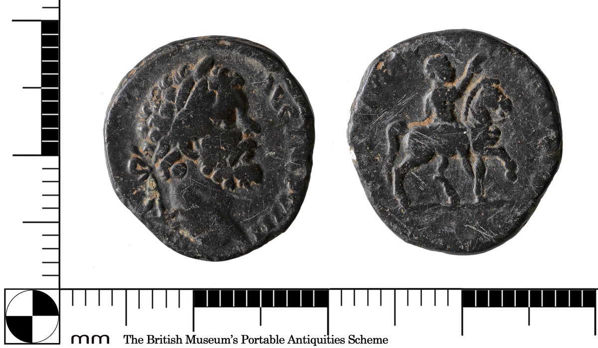 YORYM_FLO's tweet image. This Roman denarius of Septimius Severus shows the emperor in military attire on horseback. It proclaims 'the most auspicious return of the emperor' after having established peace in the east by the destruction of Pescennius Niger. #FindsFriday finds.org.uk/database/artef…