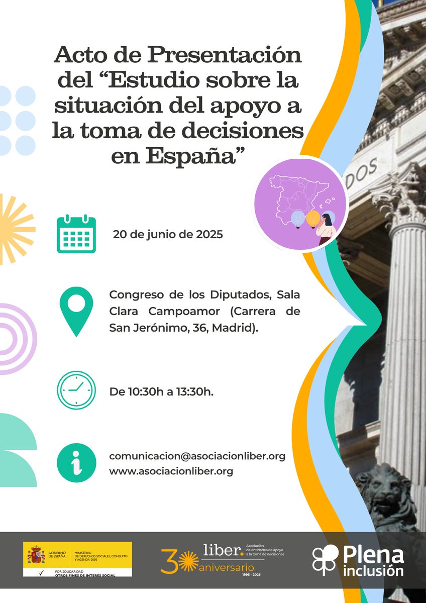 Liber. (@asociacionliber) on Twitter photo 😍 ¡Hoy es el día!
En una hora presentamos el "Estudio sobre la situación del apoyo a la toma de decisiones en España"
➡️Te esperamos con muchísimas ganas, ¡que no se te olvide traer tu DNI! 🪪
📺Si nos vas a ver por streaming, entra aquí📲f.mtr.cool/ebupzgklnn 😍 ¡Hoy es el día!
En una hora presentamos el "Estudio sobre la situación del apoyo a la toma de decisiones en España"
➡️Te esperamos con muchísimas ganas, ¡que no se te olvide traer tu DNI! 🪪
📺Si nos vas a ver por streaming, entra aquí📲f.mtr.cool/ebupzgklnn