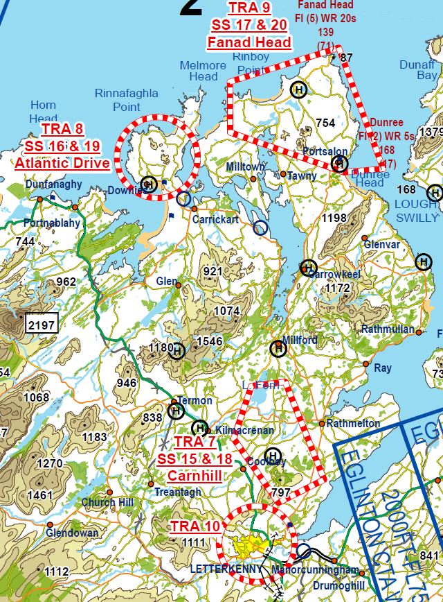 IAApress's tweet image. NO DRONE ZONE in force at #Donegalrally.
Mamore Gap, Coolcross, Carndonagh, Malin Head, Lough Keel, High Glen, Garrygort, Letterkenny, Knockalla, Atlantic Drive, Fanad Head and Carnhill. Further details at iaa.ie/docs/default-s…
@GardaTraffic @gardainfo @DonegalRally_ie…