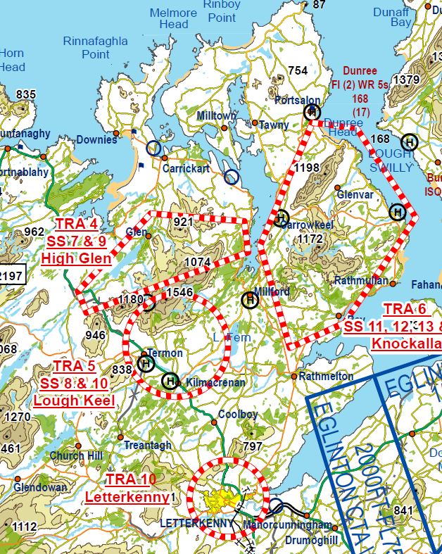 IAApress's tweet image. NO DRONE ZONE in force at #Donegalrally.
Mamore Gap, Coolcross, Carndonagh, Malin Head, Lough Keel, High Glen, Garrygort, Letterkenny, Knockalla, Atlantic Drive, Fanad Head and Carnhill. Further details at iaa.ie/docs/default-s…
@GardaTraffic @gardainfo @DonegalRally_ie…