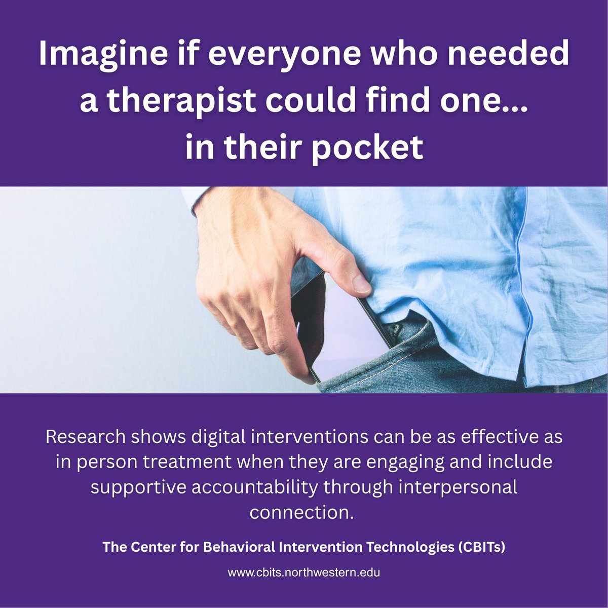 cbitshealth's tweet image. Research shows engaging digital tools with supportive accountability can be as effective as in-person treatment.
Now imagine if these digital tools were covered by most insurances…👀⚕️
What are your thoughts on using digital interventions to increase mental healthcare access?