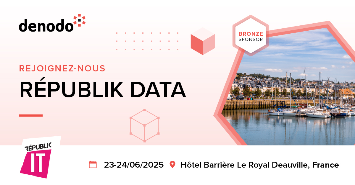 Denodo (@denodo) on Twitter photo #Denodo sera présent les 23 & 24 juin à l’événement #RepublikDataIA organisé par <a href="/Republik_IT/">Républik IT</a> pour discuter stratégie #GenAI. Découvrez lors de cet événement riche en conférences, et comment notre assistant #AISDK transforme le potentiel de vos données 👉 okt.to/PydCpO #Denodo sera présent les 23 & 24 juin à l’événement #RepublikDataIA organisé par <a href="/Republik_IT/">Républik IT</a> pour discuter stratégie #GenAI. Découvrez lors de cet événement riche en conférences, et comment notre assistant #AISDK transforme le potentiel de vos données 👉 okt.to/PydCpO