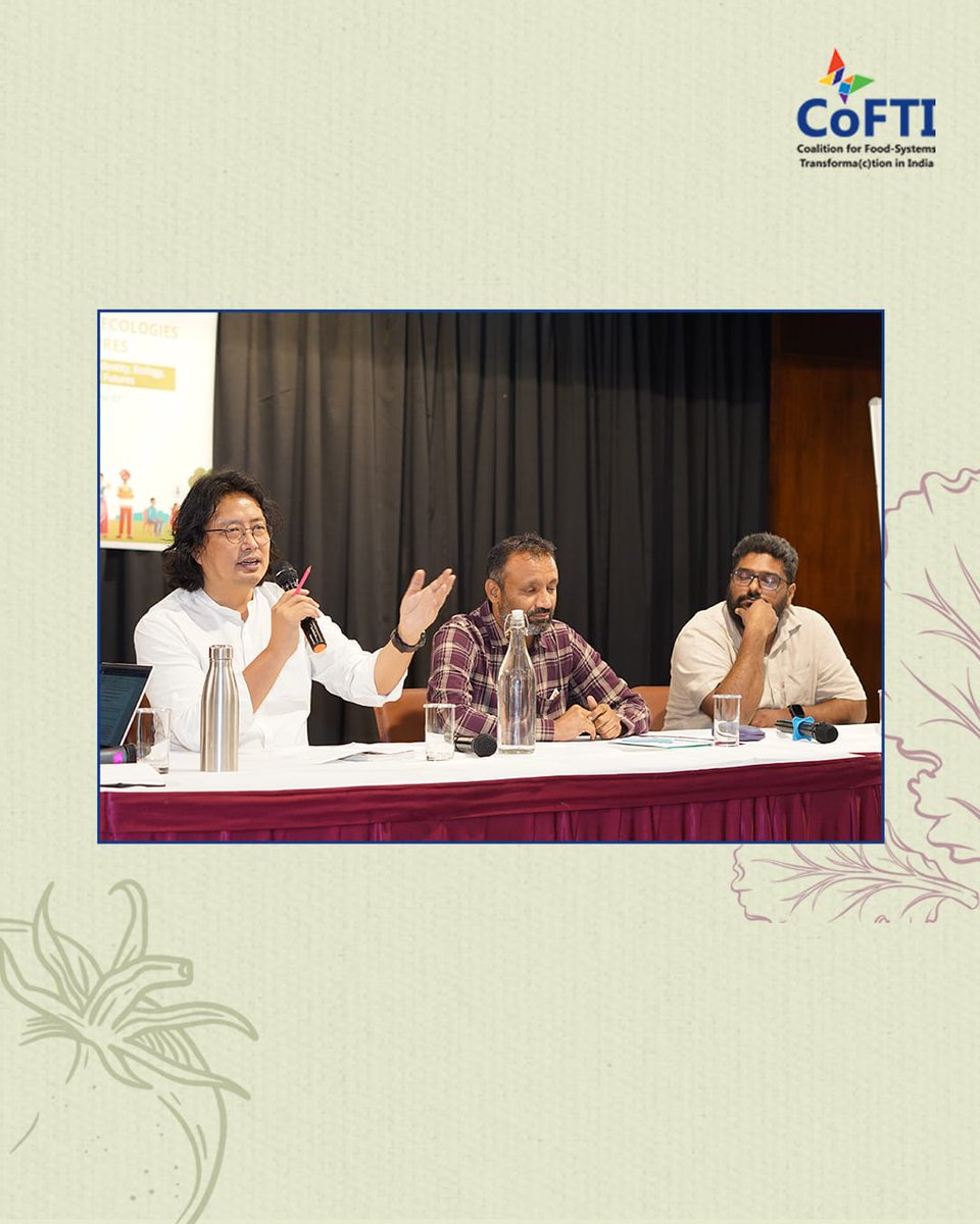Cofti_india's tweet image. 🌿 Panel 2 at the #FoodNarratives workshop explored broken ecologies & forgotten resilience. From Pokkali fields to pastoral lands in Kutch, speakers shared how climate, policy & neglect are eroding time-tested food systems.
#JustFoodFutures #CoFTI #Agroecology #FoodJustice