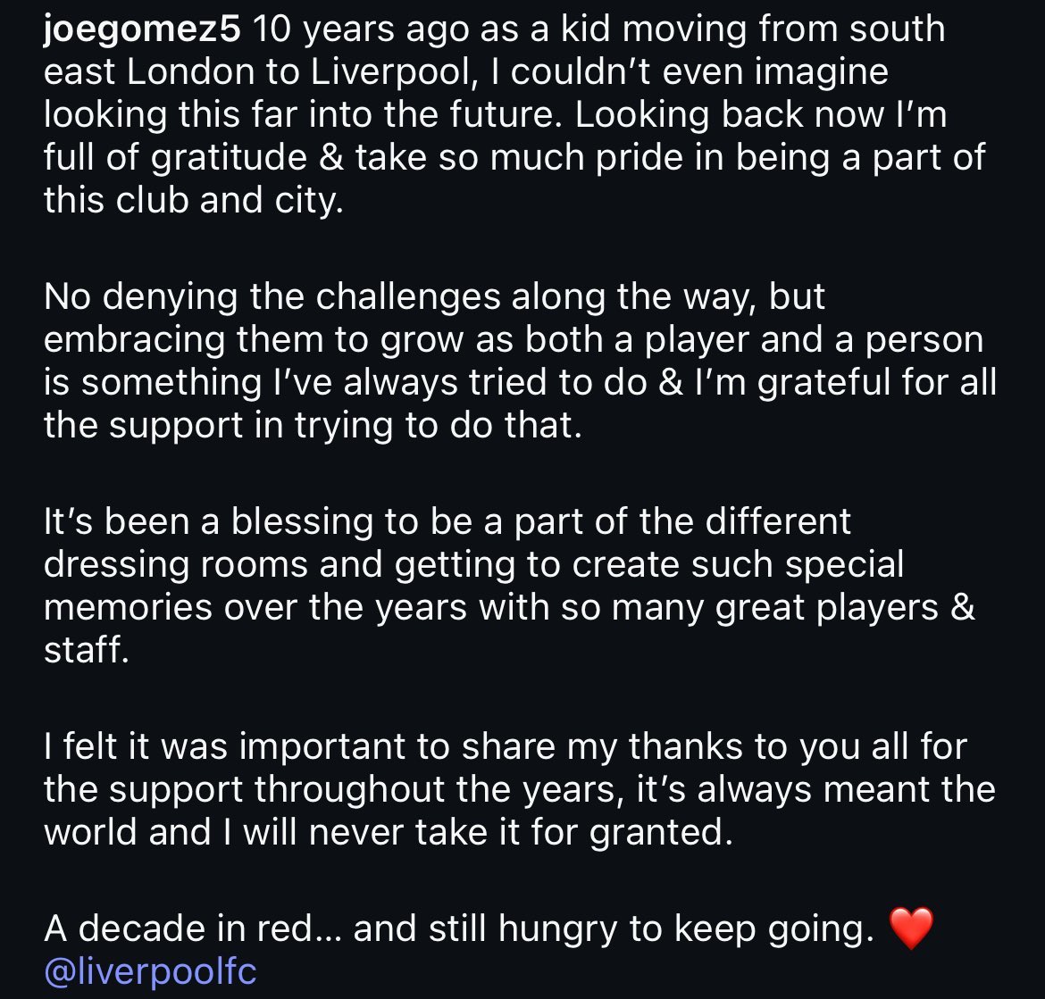 Joe Gomez on Instagram.

Absolute legend.