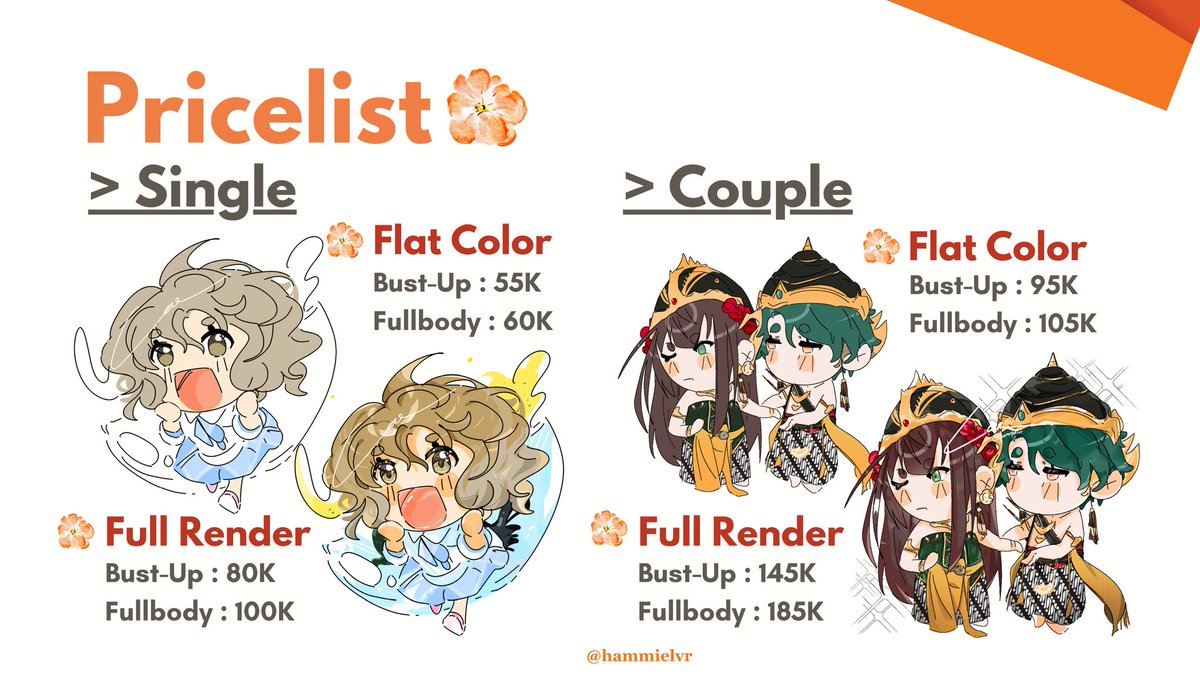 hammielvr's tweet image. 🔁 & 💟 r highly appreciated!
✨ LAE'S CHIBI COMMISSION OPEN ✨
hay fellas ak opcomms cheebz imut nan bogel buat local only (🇮🇩), kalo mau order/tanya2 dulu cuss gedor dmku 🫶 anw tambahan ingpo di 🧵 ↓
#commission #opencommission #chibicommission #zonajajan