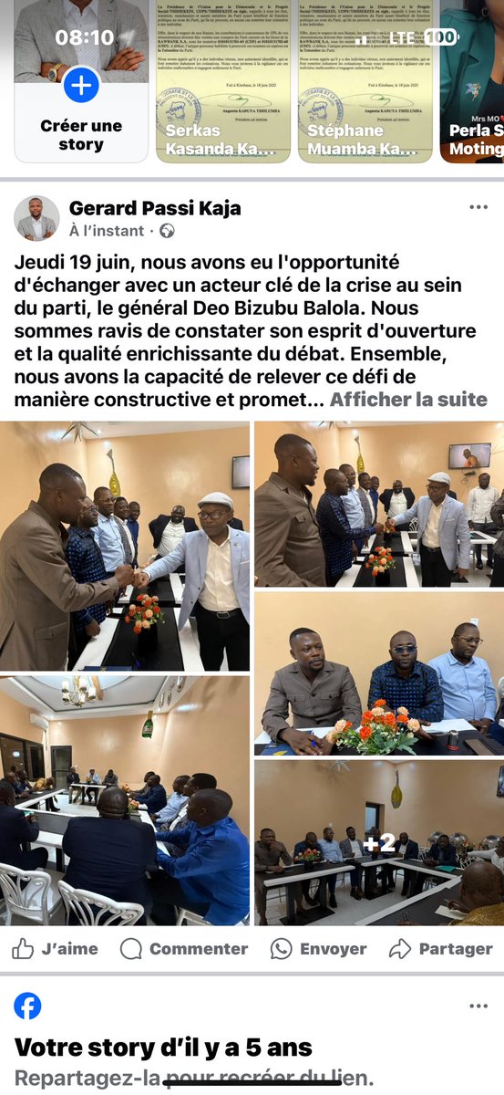 Jeudi 19 juin, nous avons eu l'opportunité d'échanger avec un acteur clé de la crise au sein du parti, le général Deo Bizubu Balola. Nous sommes ravis de constater son esprit d'ouverture et la qualité enrichissante du débat. Ensemble, nous avons la capacité de relever ce défi.