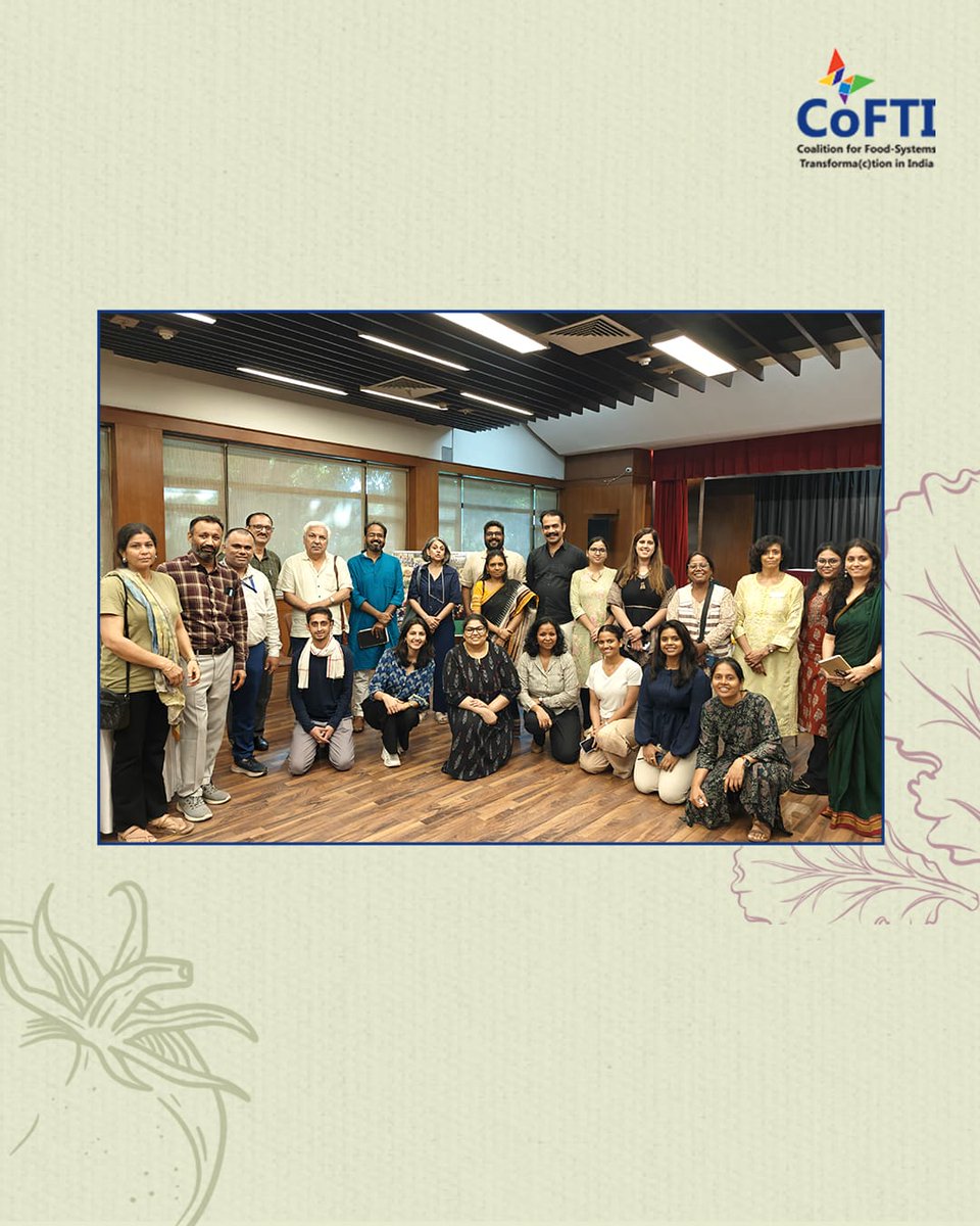 Cofti_india's tweet image. In closing, Shalini Bhutani reminded us: policy isn’t neutral-it can nourish or unravel food systems🌾
As participants reflected on memory, justice & ecology, one thing was clear: food systems must be rooted in truth, context & community. #JustFoodFutures #CoFTI #FoodNarratives
