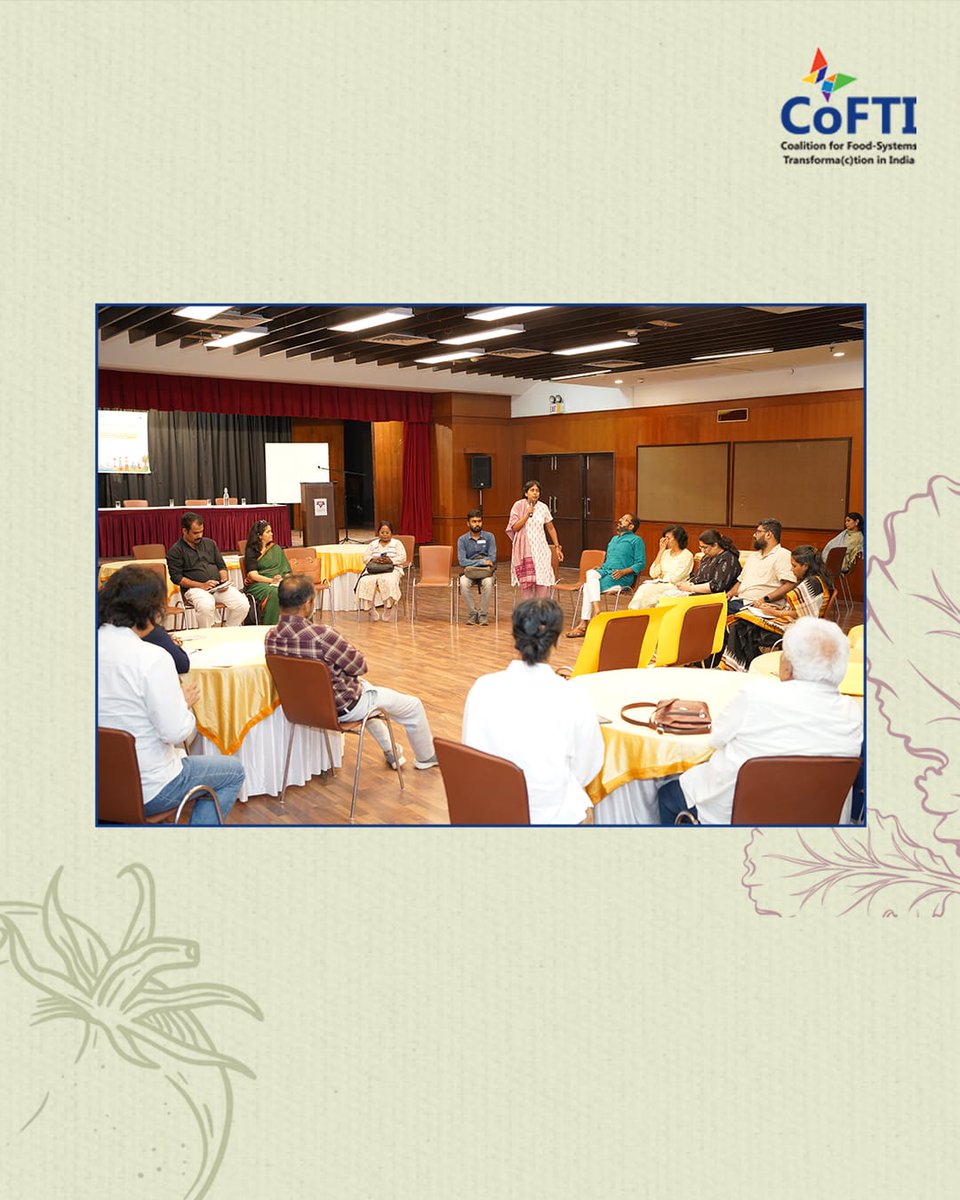 Cofti_india's tweet image. In closing, Shalini Bhutani reminded us: policy isn’t neutral-it can nourish or unravel food systems🌾
As participants reflected on memory, justice & ecology, one thing was clear: food systems must be rooted in truth, context & community. #JustFoodFutures #CoFTI #FoodNarratives