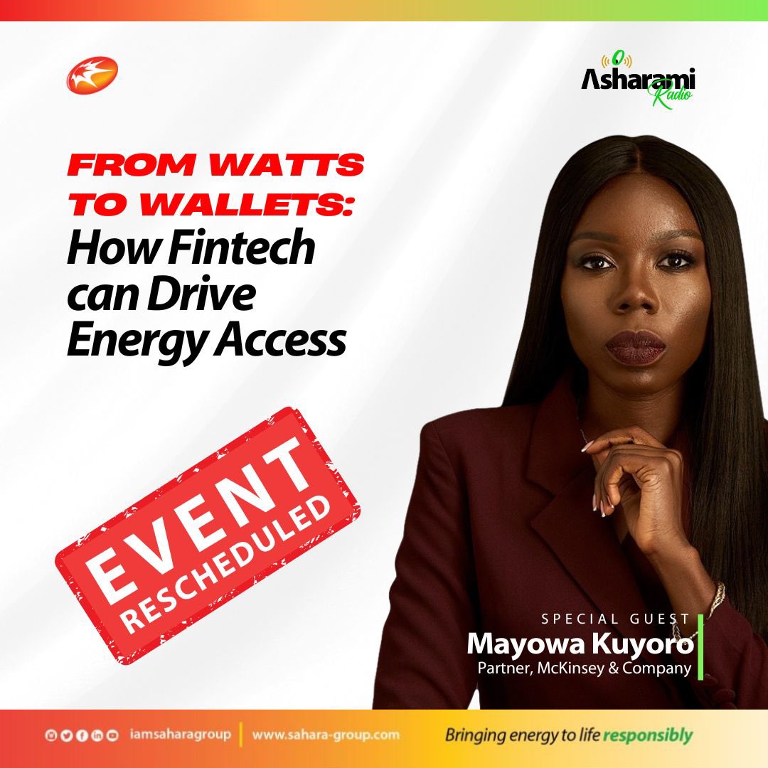 Today's Watts to Wallets Fintech and Energy access conversation on Asharami Radio has been rescheduled due to unforeseen circumstances.

A new date will be shared in due course. We regret any inconvenience caused.

#AsharamiRadio #weareMAD #MAD