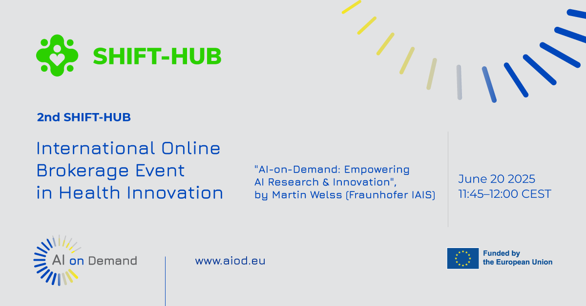 Join us today at the 2nd #SHIFTHUB Brokerage Event in Health Innovation! 💡
📣 Catch our talk: “AI-on-Demand: Empowering AI Research &amp; Innovation”
Let’s talk Horizon Europe, #AI, &amp; digital health.
👉 aiod.eu/media-hub/ai-o…
#AIonDemand #EHDS #HorizonEU #HealthInnovation