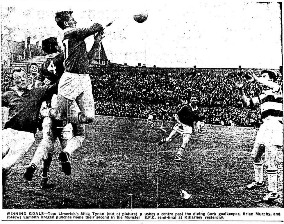ON THIS DAY: 60 years ago The great Eamon Cregan scores a goal for Limerick against Cork during the Munster football semi-final played in Killarney on June 20th, 1965 
Result: Limerick 2-05, Cork 0-06 <a href="/officialgaa/">The GAA</a>