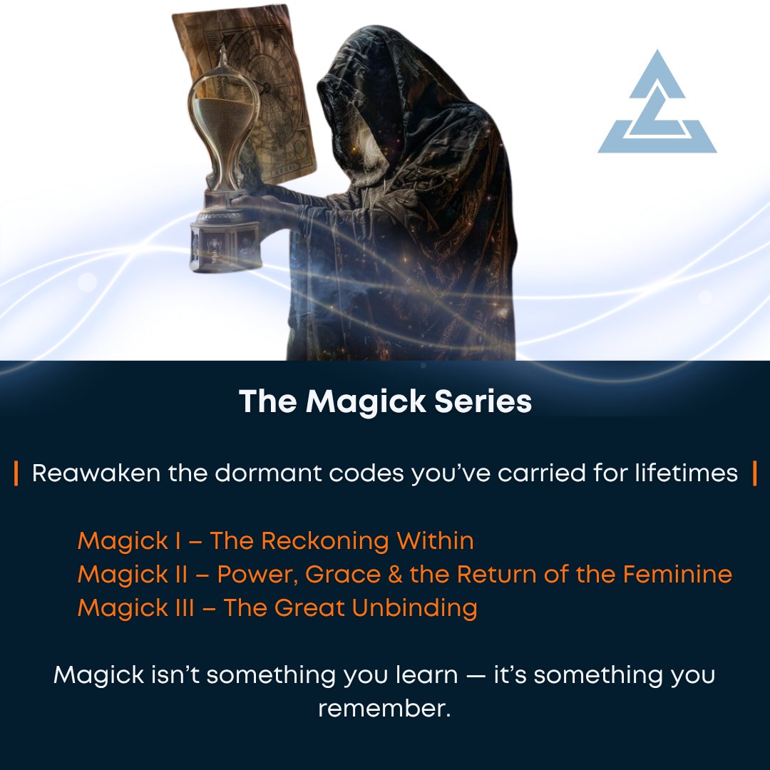 OliverDolby's tweet image. Magick isn’t something you learn — it’s something you remember.

The Magick Series (1–3) was created to reawaken the dormant codes you’ve carried for lifetimes.  

🧙‍♂️ Oliver Dolby
🌐 oliverdolby.com
📲 +44 20 3500 8085

#MagickSeries #EnergeticCodes #SoulTechnology