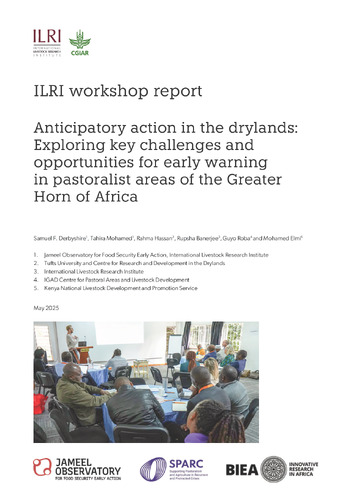 Anticipatory action opportunities for pastoralist areas in the Horn of Africa

A new report provides key messages from discussions on #anticipatoryaction for drylands and pastoralists. 

jameelobservatory.org/aa-drylands/

hdl.handle.net/10568/175138

<a href="/ILRI/">ILRI.org</a> <a href="/SPARC_Ideas/">SPARC_Ideas</a> <a href="/IGAD_CPALD/">ICPALD</a>