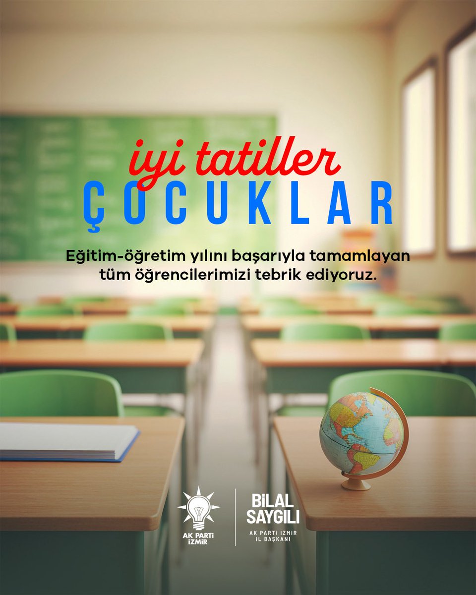 Karne heyecanı yaşayan sevgili öğrencilerimizi ve onlara rehberlik eden kıymetli öğretmenlerimizi  kutluyorum. Hepinize mutlu anılar biriktireceğiniz, dinlenip yenileneceğiniz verimli bir yaz tatili diliyorum.