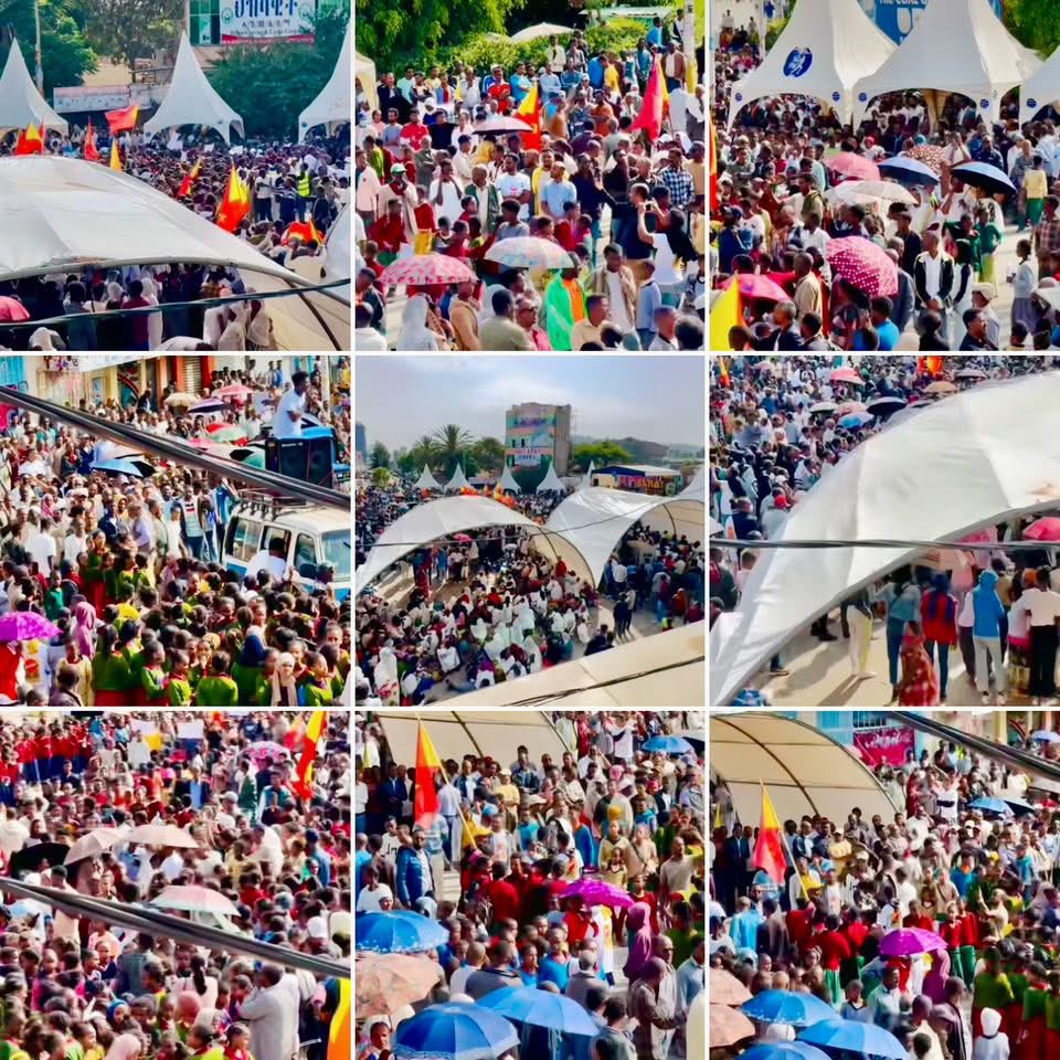 #ይኣክል
#EnoughIsEnough 
Mekelle, Tigray

A significant number of Mekelle residents are actively involved in peaceful public demonstrations, voicing their appeal to the international community for the comprehensive enforcement of the Pretoria Cessation of Hostility Agreement,