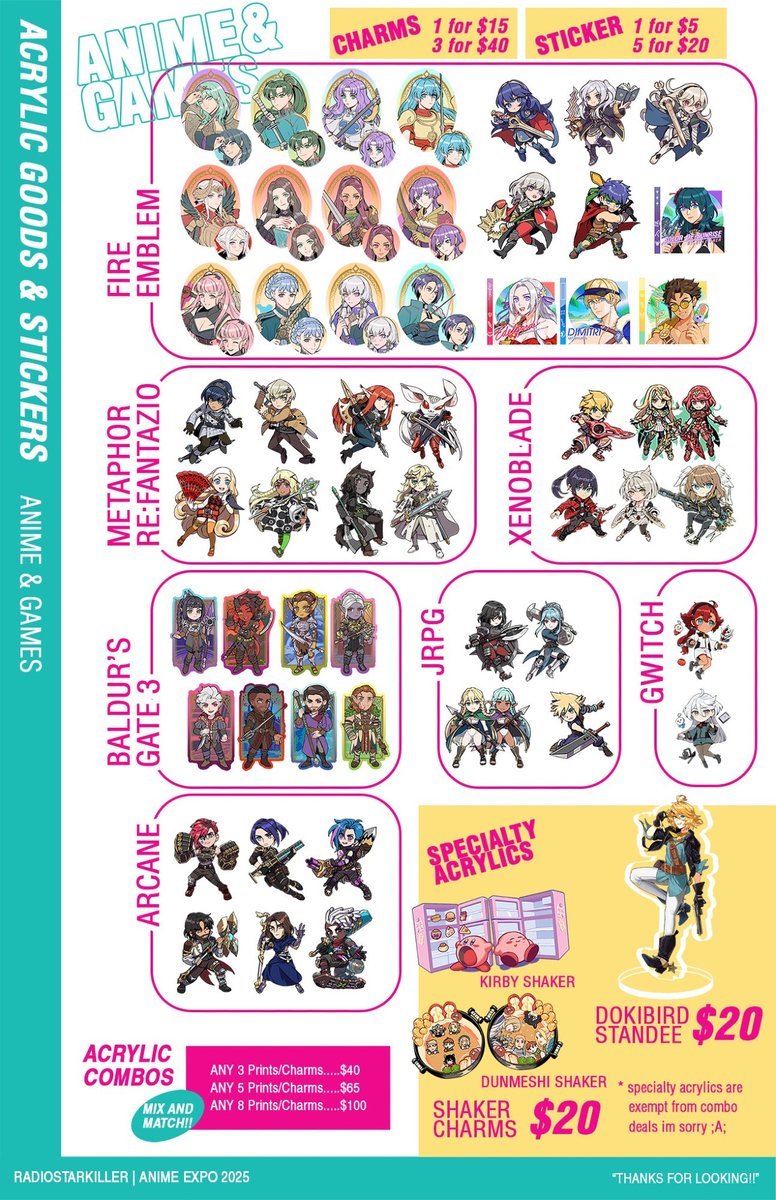 radiostarkiller's tweet image. 💥hi im anime expo catalog💥
i'll be at table c43! stamp rally info will be added soon
#AX2025 #AX2025ArtistAlley #AXArtistAlley2025 #AXcatalog