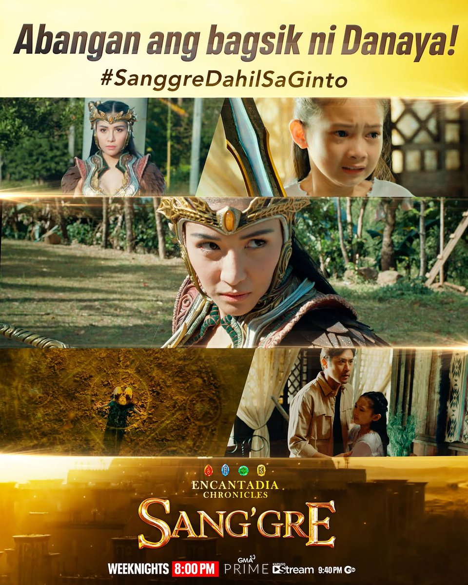 Repost <a href="/GMAEncantadia/">Encantadia Chronicles: Sang'gre</a> 

LAGOT KAYO KAY DANAYA! Abangan ang kanyang bagsik mamaya sa #SanggreDahilSaGinto!

HinagpisNiDANAYA
<a href="/sanya_lopez/">Sanya Lopez</a>