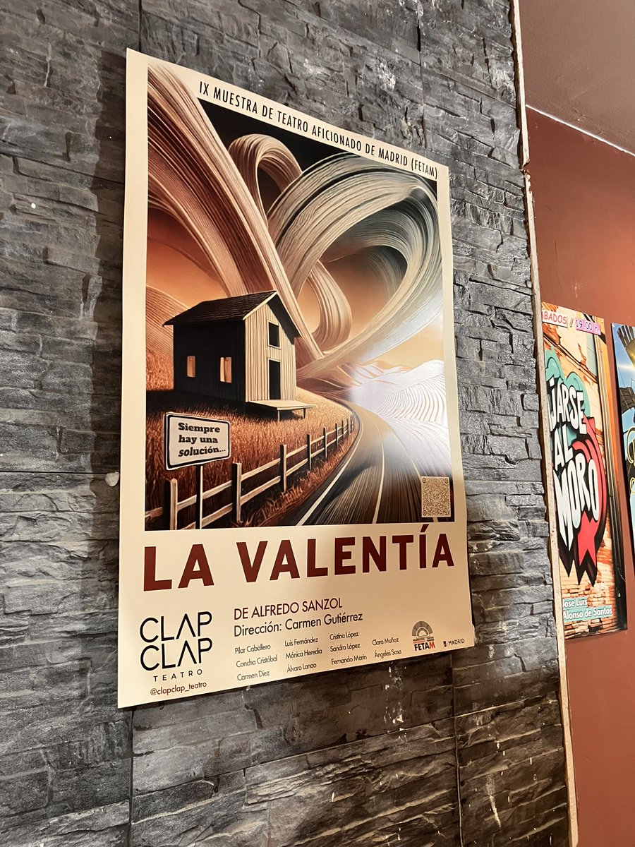 Hora y media de desconexión total con esta obra, ‘La Valentía’ , de Clip Clap Teatro. Una historia de hermanas ( y demás familia), herencias, recuerdos e intereses enfrentados. Muy divertida y muy bien llevada a escena. teatromadrid.com/espectaculo/la…