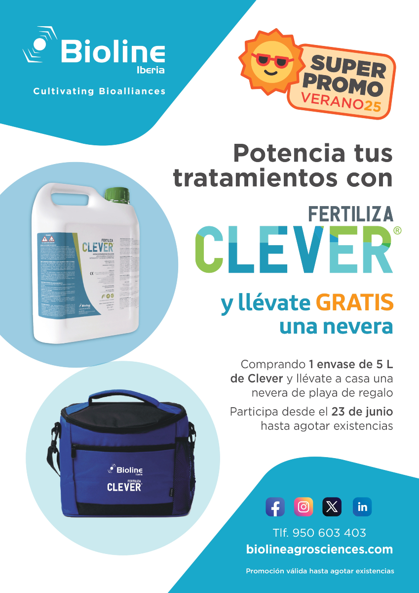 💥 Mejora la eficacia de tus tratamientos este verano con F. Clever®
🌱 Reduce los problemas de plagas y saca el máximo partido a tus cultivos.
🎁 Y además... llévate una nevera de playa de REGALO con la compra de 1 envase de 5L. ¡Perfecta para esta temporada!!