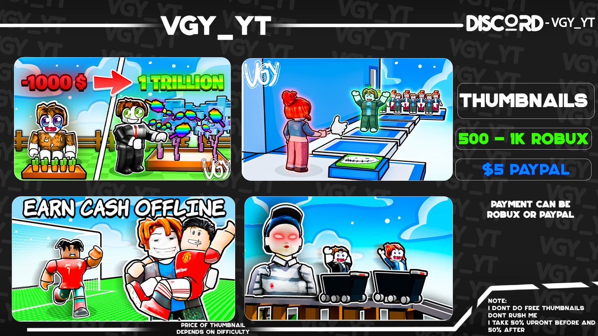 nwnhsjsjs's tweet image. My Commission sheet is here!  DMs are always open for any question you guys like to ask. To order you can contact me on Twitter or Discord (VGY_YT) #Roblox #RobloxDev