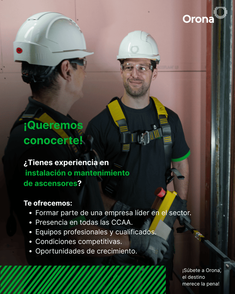 ¡Súmate al mundo de la elevación! 🛠️
Buscamos personas con ambición y ganas de crecer. 📈
¡Esta es tu oportunidad de despegar! 🚀
#Empleo #Elevación #Talento hubs.la/Q03sfYwX0