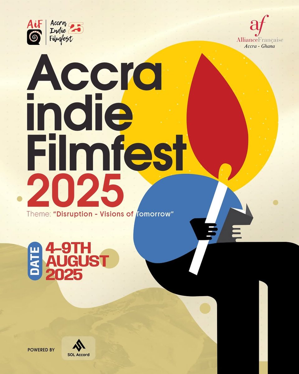 We are excited to be hosting the 7th edition of the Annual International Short Film Festival, taking place from 4–9 August 2025 right here at Alliance Française d'Accra!

#AiF25 #AFAccra