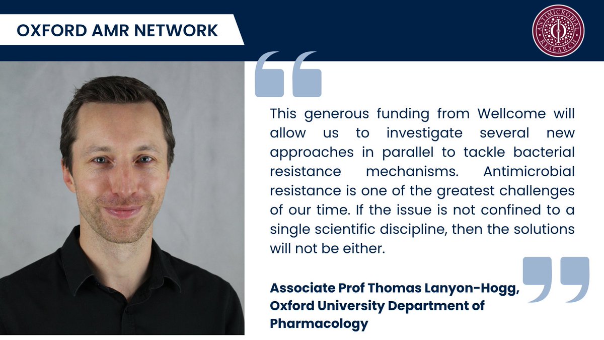 Ineos Oxford Institute for Antimicrobial Research (@ineosoxford) on Twitter photo 📢 New from the Oxford AMR Network:
<a href="/wellcome/">dhafer ben khalifa</a> awards <a href="/TomLanyonHogg/">Tom Lanyon-Hogg</a> from <a href="/PharmOxford/">Pharmacology Oxford</a> a Career Development Award for research into antibiotic adjuvants, molecules that can be partnered with current antibiotics to slow or reverse resistance.
Read more ➡️ ow.ly/Hsck50Wc916 📢 New from the Oxford AMR Network:
<a href="/wellcome/">dhafer ben khalifa</a> awards <a href="/TomLanyonHogg/">Tom Lanyon-Hogg</a> from <a href="/PharmOxford/">Pharmacology Oxford</a> a Career Development Award for research into antibiotic adjuvants, molecules that can be partnered with current antibiotics to slow or reverse resistance.
Read more ➡️ ow.ly/Hsck50Wc916