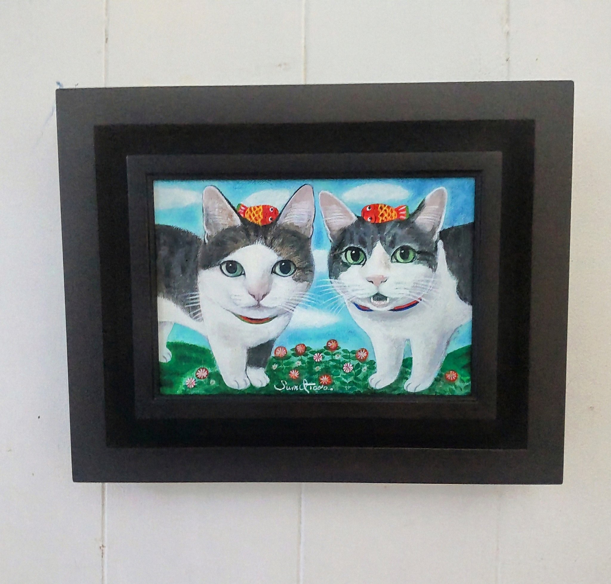多田すみえ【猫の集まり】lithograph