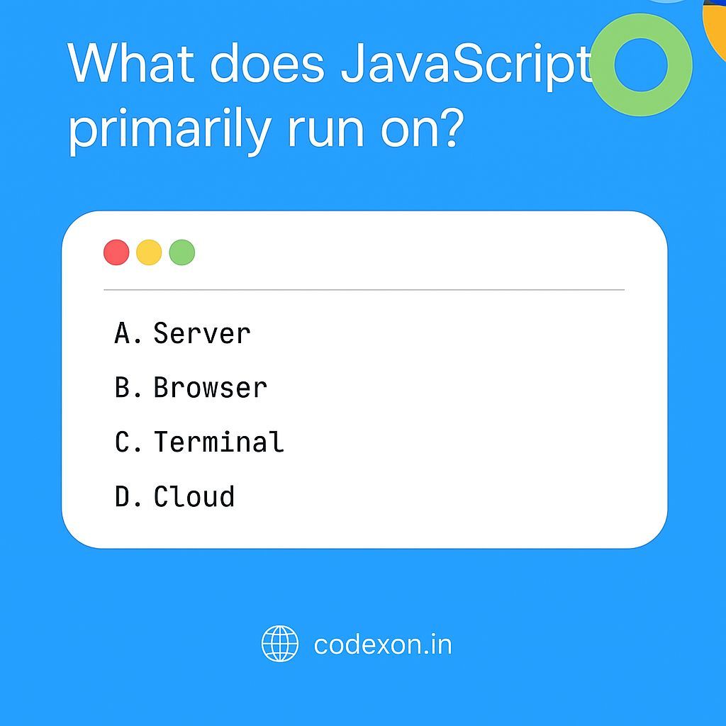 Codexon_tech's tweet image. Think you're ready to build the web?
Answer this quick MCQ and test your skills.
#WebDevelopmentQuiz #Codexon #LearnToCode