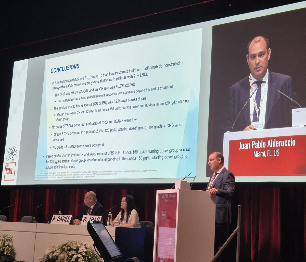 Diva (@diva_baggio) on Twitter photo Promising early data from LOTIS7 presented by <a href="/JuanAlderuccio/">Juan P. Alderuccio</a> #18icml highlighting synergy of this BSpAb+ADC combination. Inclusive eligibility criteria (prior ASCT, CART allowed, proof of CD19/20 status not required). Looking forward to more data. Promising early data from LOTIS7 presented by <a href="/JuanAlderuccio/">Juan P. Alderuccio</a> #18icml highlighting synergy of this BSpAb+ADC combination. Inclusive eligibility criteria (prior ASCT, CART allowed, proof of CD19/20 status not required). Looking forward to more data.