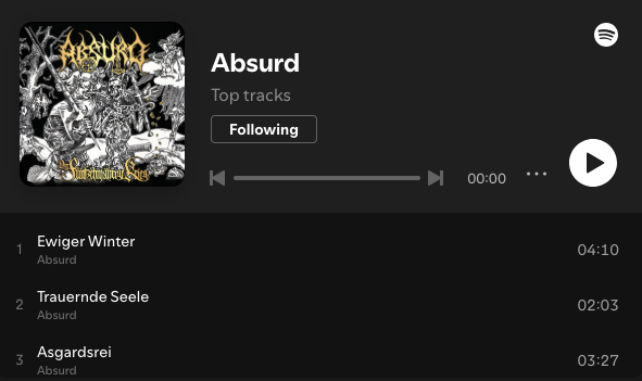 Absurd is streaming again! You can find our songs on all major streaming platforms, so have fun! open.spotify.com/intl-de/artist…