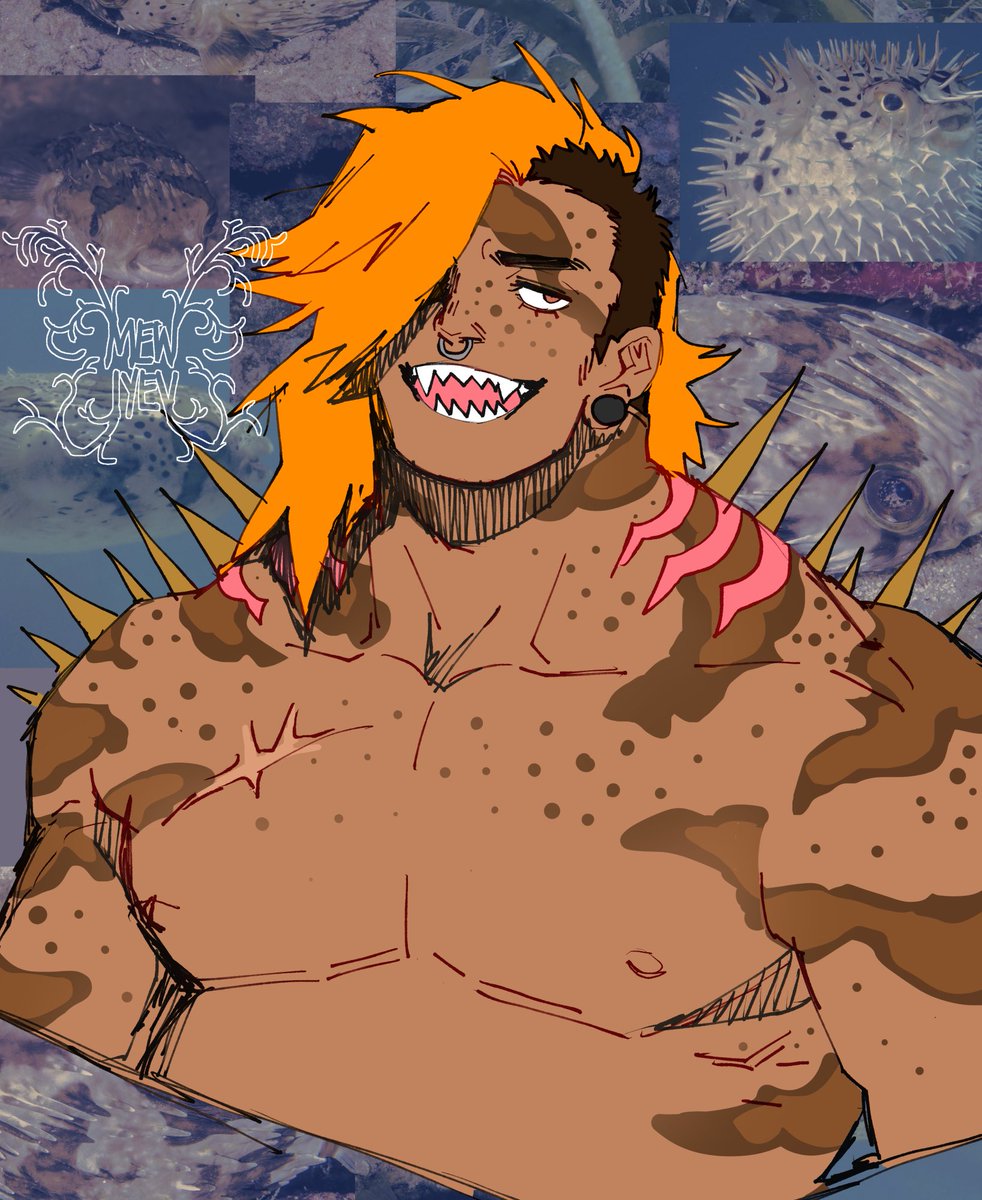 Pelican eel fishman and porcupine fish fishman