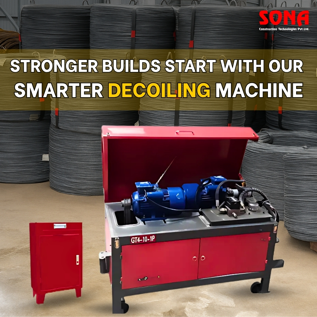 From coiled steel to construction strength 💪

Our Rebar Decoiling Machine delivers speed, precision &amp; consistency — making every bar site-ready in no time.
Straight bars = Stronger builds.

#RebarDecoiling #ConstructionTools #BuildStrong #SteelProcessing #InfraMachinery #Sona