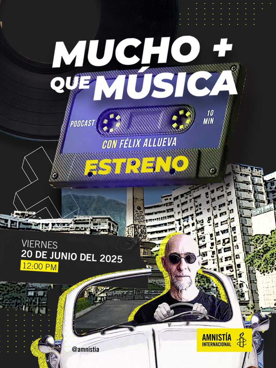 amnistia's tweet photo. Hoy no te pierdas el estreno de "Mucho Más Que Música"

Conoce los artistas, conciertos y producciones que se vincularon con causas sociales, derechos civiles, crisis humanitarias y derechos humanos #VivanLasONG

⏰ 12 pm 
Canal de YouTube ▶️ https://t.co/d2DeoTm6bK https://t.co/HYlJ9YHExr
