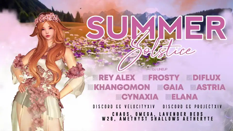 Velocity (@velocity_xiv) on Twitter photo ๐ผSummer Solstice๐ผ
โซ๏ธ partake.gg/events/47622
๐ผAttend on Partake for giveaways๐ผ
โซ๏ธ Tonight!
โซ๏ธ 17 ST
โซ๏ธ Chaos, Omega - LB: W28, Amethyst Shallows Aetheryte
โซ๏ธ discord.gg/velocityxiv
#ffxiv #ffxivcommunity #finalfantasyxiv #ffxivonline #ffxivgiveaway #ffxivvenue #partake ๐ผSummer Solstice๐ผ
โซ๏ธ partake.gg/events/47622
๐ผAttend on Partake for giveaways๐ผ
โซ๏ธ Tonight!
โซ๏ธ 17 ST
โซ๏ธ Chaos, Omega - LB: W28, Amethyst Shallows Aetheryte
โซ๏ธ discord.gg/velocityxiv
#ffxiv #ffxivcommunity #finalfantasyxiv #ffxivonline #ffxivgiveaway #ffxivvenue #partake