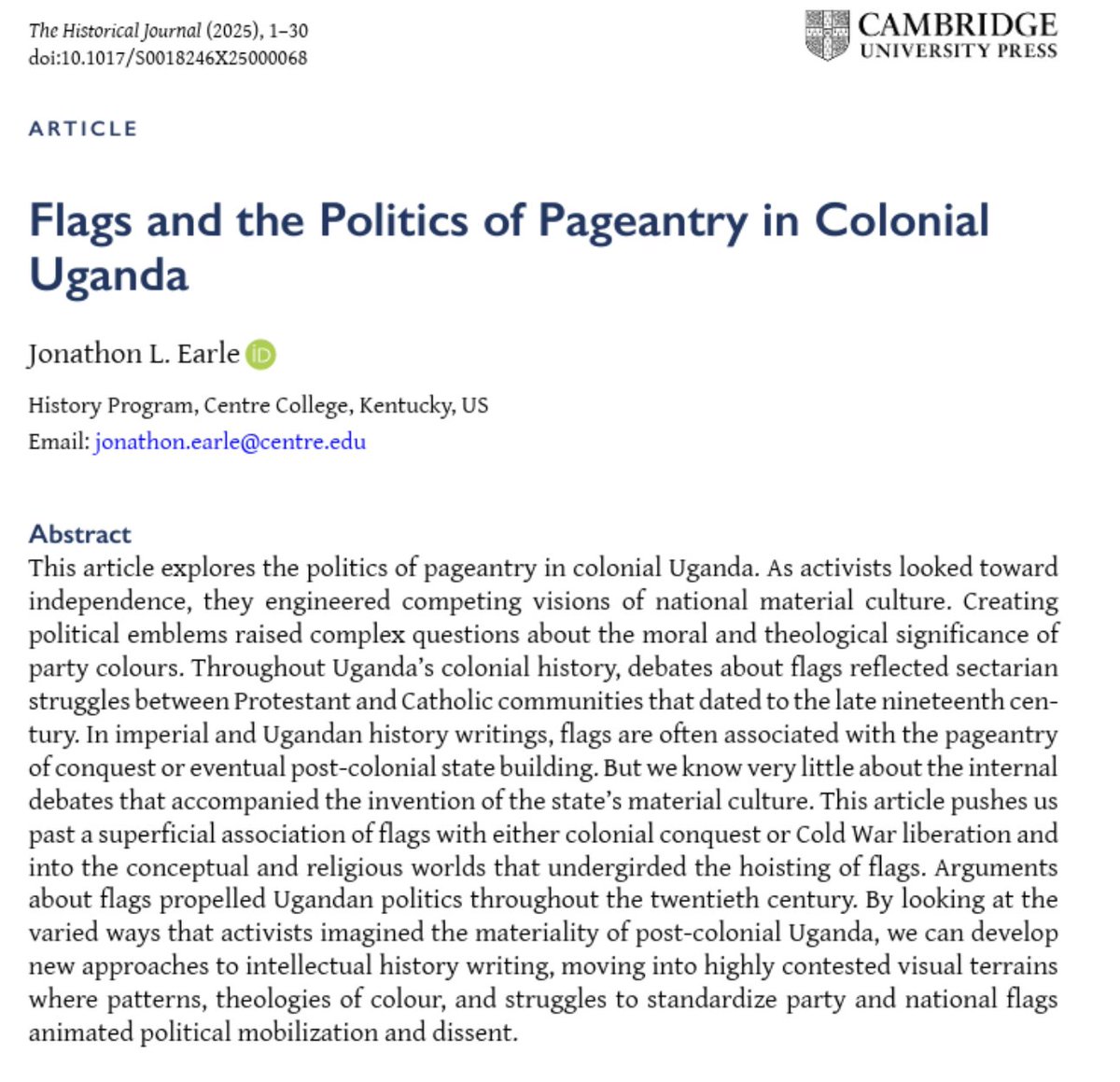 Jonathon L. Earle @jonathonlearle.bsky.social (@jonathonlearle) on Twitter photo Why was Uganda's first national flag altered at the last hour, within months of Independence? How and why did political activists debate the religious significance of political party colours? What did Uganda's & <a href="/TourBugandaUG/">Buganda Heritage and Tourism Board (BHTB)</a> <a href="/BugandaKingdom_/">Buganda Kingdom</a>'s earliest flags look like?
These Why was Uganda's first national flag altered at the last hour, within months of Independence? How and why did political activists debate the religious significance of political party colours? What did Uganda's & <a href="/TourBugandaUG/">Buganda Heritage and Tourism Board (BHTB)</a> <a href="/BugandaKingdom_/">Buganda Kingdom</a>'s earliest flags look like?
These
